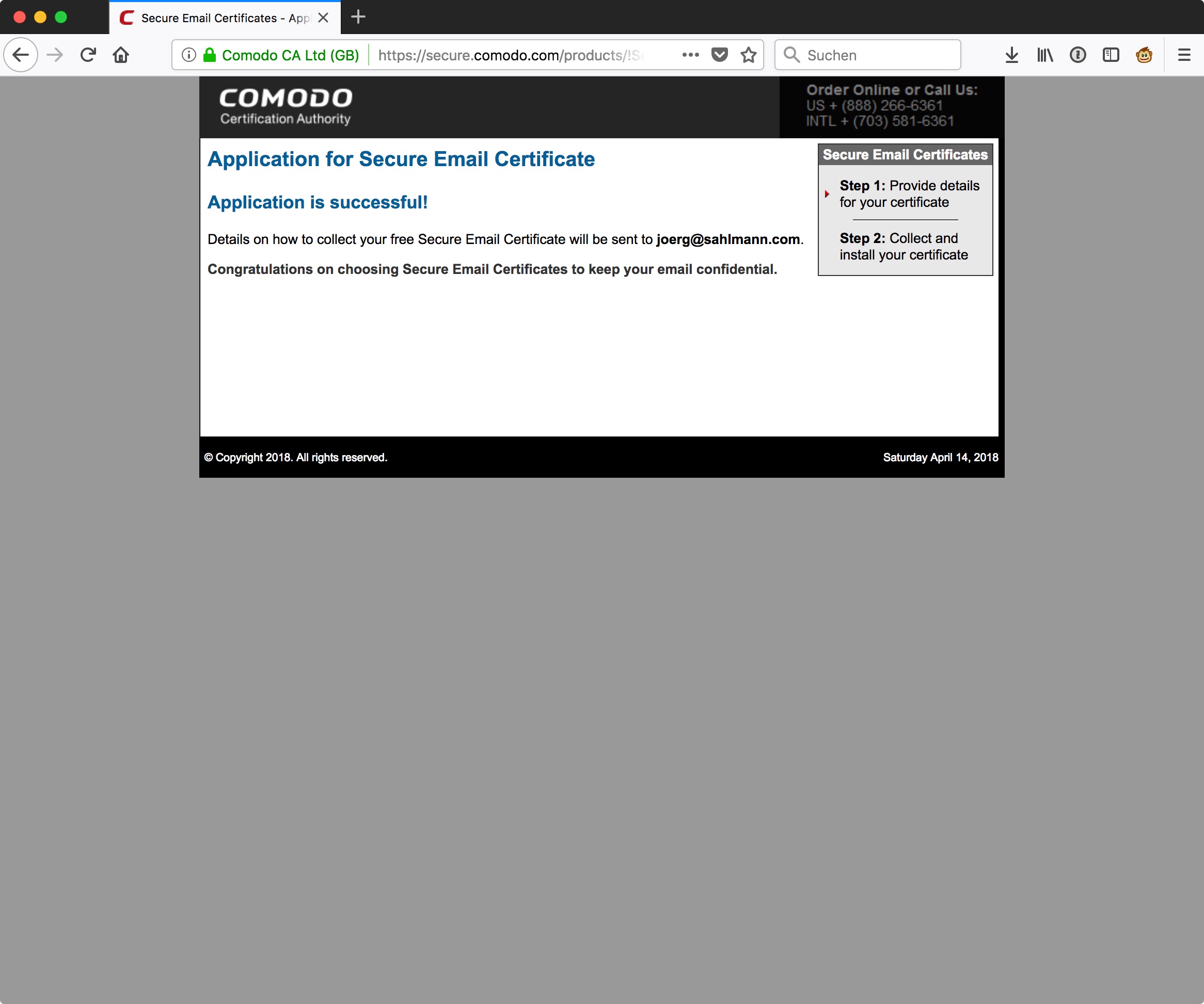 Secure_Email_Certificates_-_Application1 - Specialization is for insects